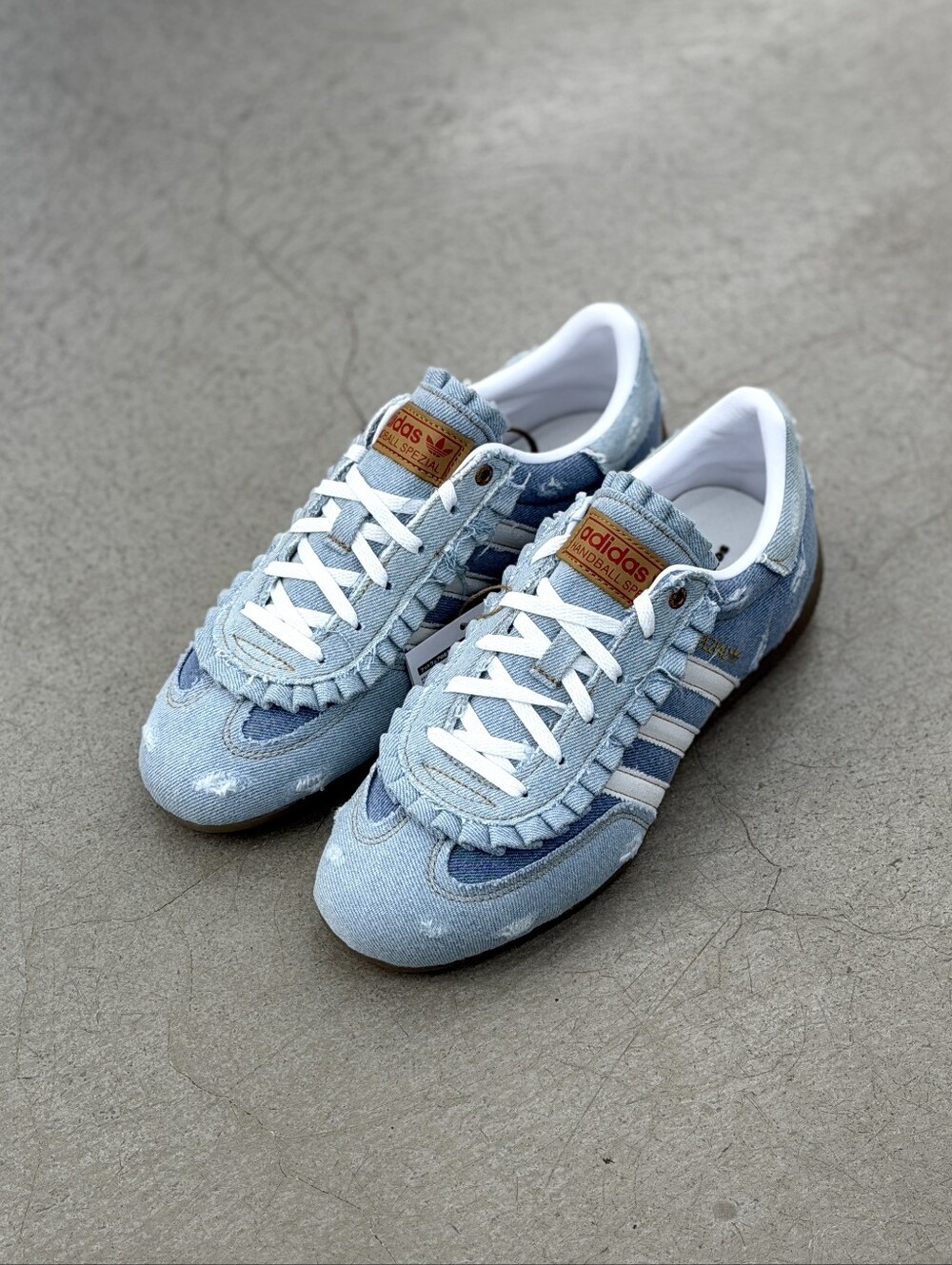 Atmos Pink x adidas Women's Handball Spezial 'Denim' sneakers (style code KJ5755 - Picture 6 of 7